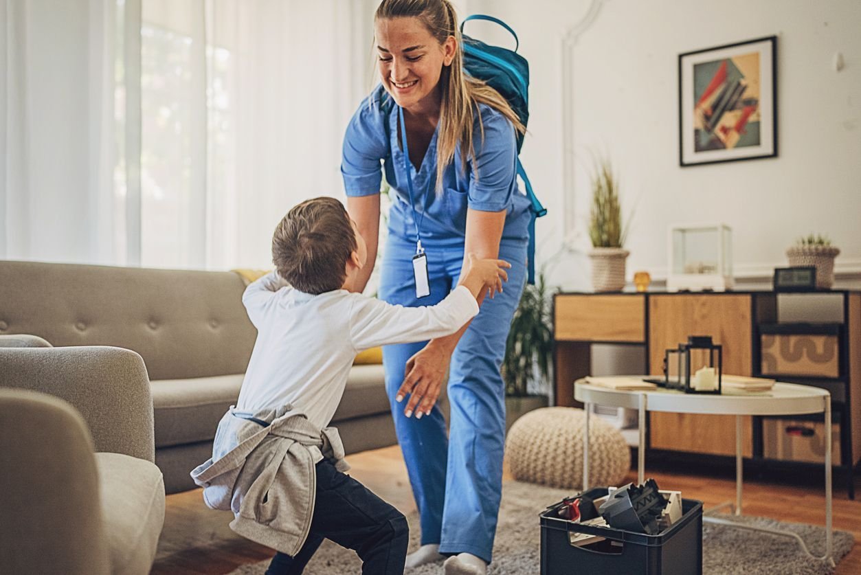 Care professional offering compassionate support